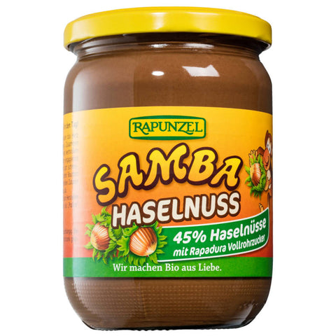 Samba Haselnuss - Bio-Haselnuss-Nougat-Creme im Glas, 250g