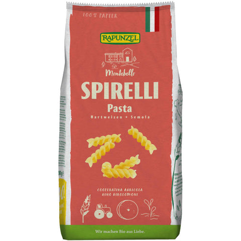 Packung Spirelli Semola Nudeln, 500g, aus Hartweizengrieß, ideal für vielfältige Pastagerichte.