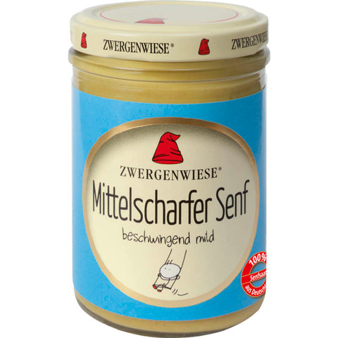 Glas mit mittelscharfem Senf