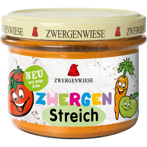 Zwergen Streich - Veganer Bio-Brotaufstrich in einer 160g Glasverpackung, ideal für eine gesunde und leckere Mahlzeit. Hergestellt aus hochwertigen, natürlichen Zutaten.