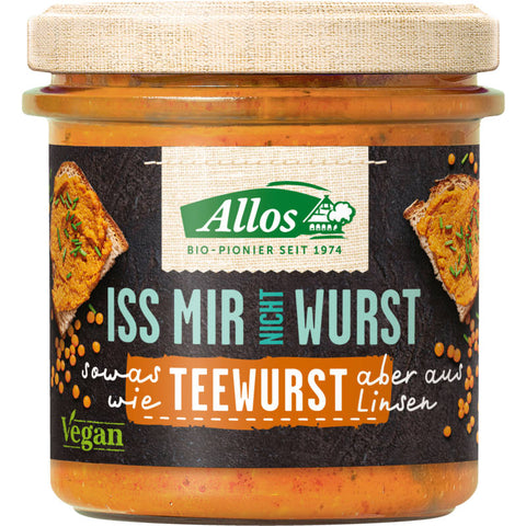 I.m.n. Wurst Teewurst in einer vakuumverpackten Hülle, ideal für Brotaufstriche und Sandwiches.