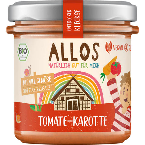 Entdeckerkleckse Tomate Karotte - Leckere Bio-Snacks für Kinder aus Tomaten und Karotten, ideal für kleine Entdecker.