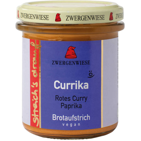 Streich's drauf Currika - Cremiger veganer Brotaufstrich mit exotischem Curry-Geschmack in einem 180g Glas