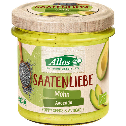 Saatenliebe Mohn Avocado - Eine Packung mit einer Mischung aus Mohn und Avocado, ideal für gesunde und leckere Mahlzeiten.