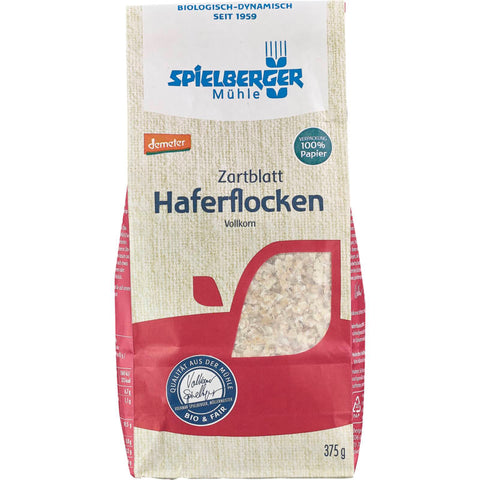 Packung Haferflocken Zartblatt von demeter, 500g, Bio-Qualität