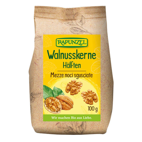 Eine Packung mit hochwertigen Walnusskerne Hälften, ideal zum Backen, Kochen oder als gesunder Snack.