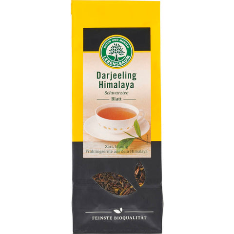 Darjeeling Himalaya Blatt - Hochwertiger loser Tee aus den Himalaya-Regionen, bekannt für seinen feinen, blumigen Geschmack und seine goldene Farbe.