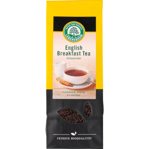 Eine Packung English Breakfast Tea mit einer Mischung aus kräftigen Schwarztees, ideal für einen belebenden Start in den Tag.