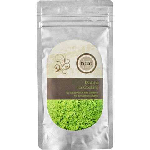 Verpackung von Matcha-Pulver zum Kochen, ideal für die Zubereitung von Desserts, Smoothies und anderen kulinarischen Kreationen.