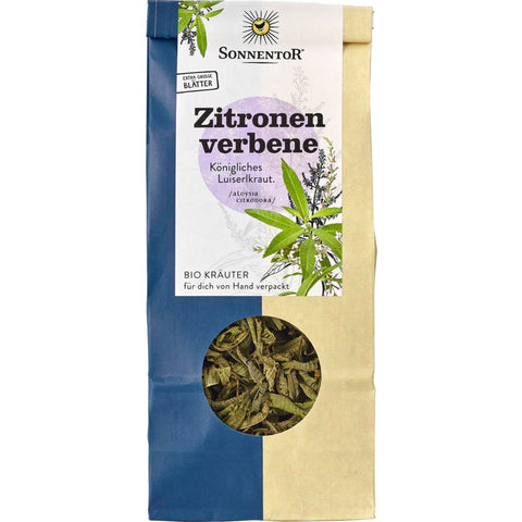 Frische Zitronenverbene-Blätter, ideal für Tees, Desserts und aromatische Gerichte. Lebhaft grüne Blätter mit einem intensiven, zitronigen Duft.