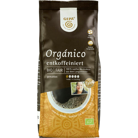 Bio Café Orgánico gemahlen - Aromatischer, biologisch angebauter Kaffee, sorgfältig gemahlen für ein intensives Geschmackserlebnis. Ideal für umweltbewusste Kaffeeliebhaber.