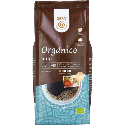 Packung gemahlener Bio-Kaffee, mild, Marke Orgánico