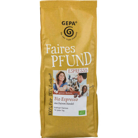 Faires Pfund Espresso - Aromatischer Fair-Trade-Espresso in umweltfreundlicher Verpackung