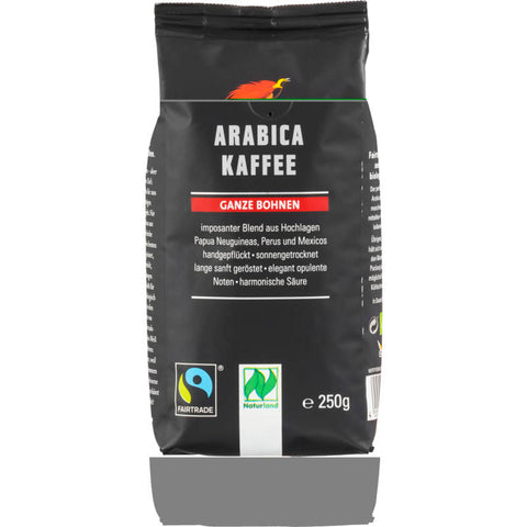 Packung Fairtrade Röstkaffee mit nachhaltigem Anbau und fairen Handelsbedingungen