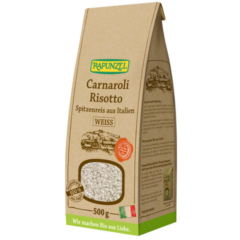 Packung Carnaroli Risotto Spitzenreis, ideal für cremige und authentische Risottogerichte.