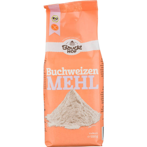 Packung glutenfreies Buchweizenmehl, ideal für glutenfreie Back- und Kochrezepte