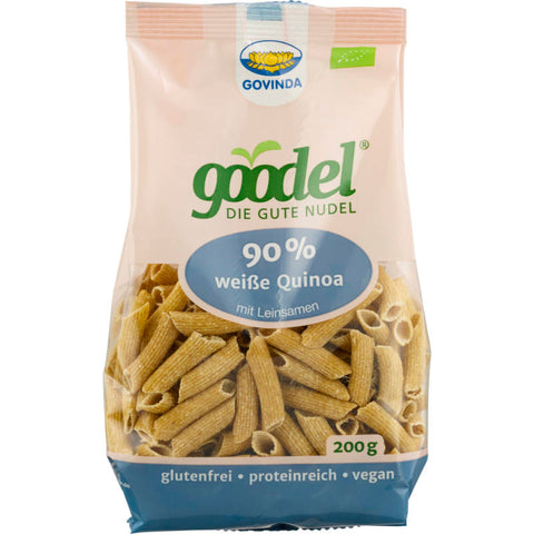 Goodel Quinoa - Glutenfreie Bio-Quinoa-Nudeln in einer 250g Packung, ideal für gesunde und nahrhafte Mahlzeiten. Perfekt für vegane und vegetarische Gerichte.