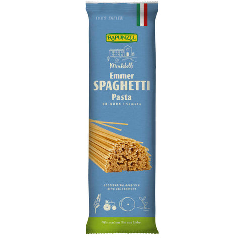 Packung Emmer-Spaghetti Semola aus Hartweizengrieß, 500g