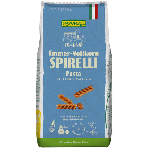 Packung Emmer-Spirelli Vollkorn-Nudeln aus biologischem Anbau, 500g