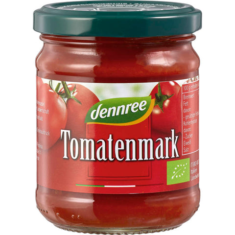 Tomatenmark 22% in einer roten Dose, ideal zum Verfeinern von Saucen und Gerichten, mit intensivem Tomatengeschmack.