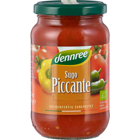 Glas Sugo Piccante - Würzige Tomatensauce mit Chili, ideal für Pasta-Gerichte