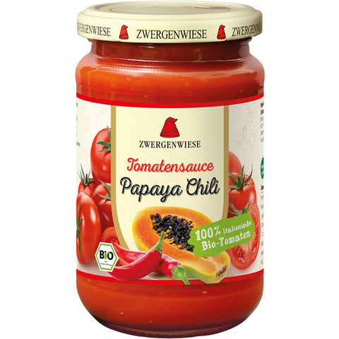 Glas Tomatensauce mit Papaya und Chili, 350g