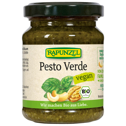 Glas Pesto Verde, vegan – Frisches, grünes Pesto aus hochwertigen, pflanzlichen Zutaten, ideal für Pasta und als Brotaufstrich.