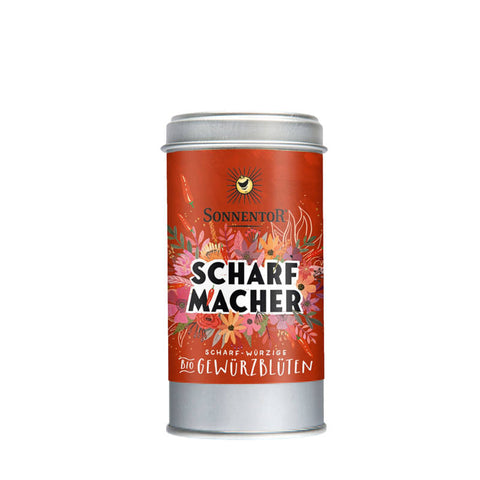 Scharfmacher Gewürzblüten in einer stilvollen Verpackung, ideal zum Verfeinern von Gerichten mit einer scharfen und aromatischen Note.