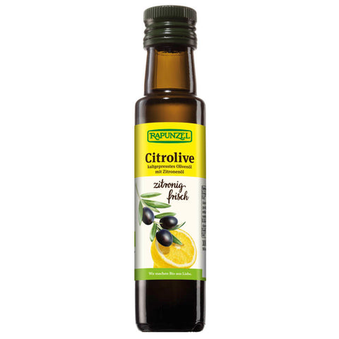 Flasche Citrolive Olivenöl mit Zitronengeschmack, 500 ml – Hochwertiges, kaltgepresstes Olivenöl, verfeinert mit natürlichem Zitronenaroma, ideal für Salate, Marinaden und mediterrane Gerichte.