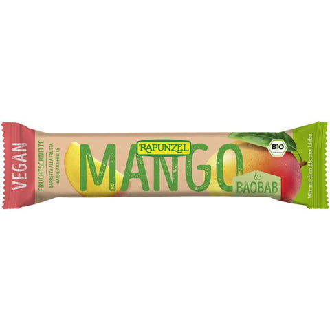 Fruchtschnitte Mango-Baobab – Eine köstliche und gesunde Snack-Option mit exotischem Mango- und Baobab-Geschmack, ideal für unterwegs.