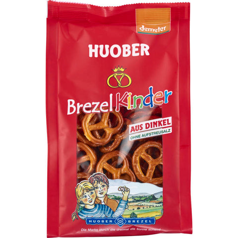 Demeter-zertifizierte BrezelKinder Brezeln in Bio-Qualität, knusprig und frisch gebacken, ideal als gesunder Snack für zwischendurch.