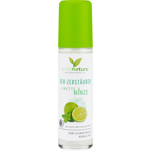 Deo-Zerstäuber Limette & Minze – Erfrischendes Deodorant mit natürlichem Limetten- und Minzduft in einer handlichen Sprühflasche.