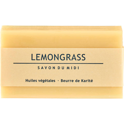 Karité Seife mit Lemongrass-Duft in einer eleganten Verpackung