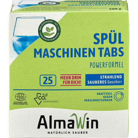 Packung mit Spülmaschinen Tabs für eine gründliche und streifenfreie Reinigung von Geschirr und Besteck