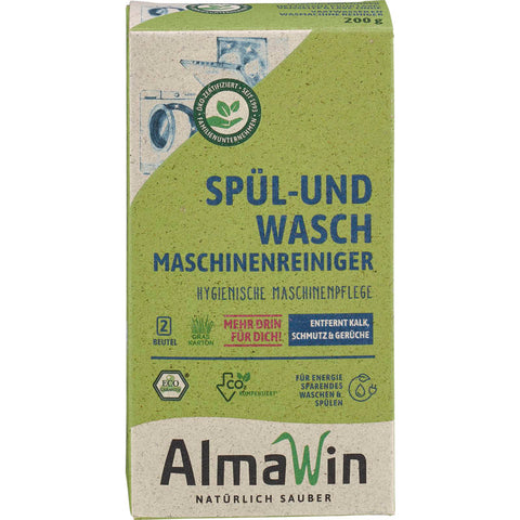 Spülmaschinen Reiniger in einer blauen Flasche, speziell entwickelt zur effektiven Entfernung von Fett und Kalkablagerungen, sorgt für eine saubere und frische Spülmaschine.